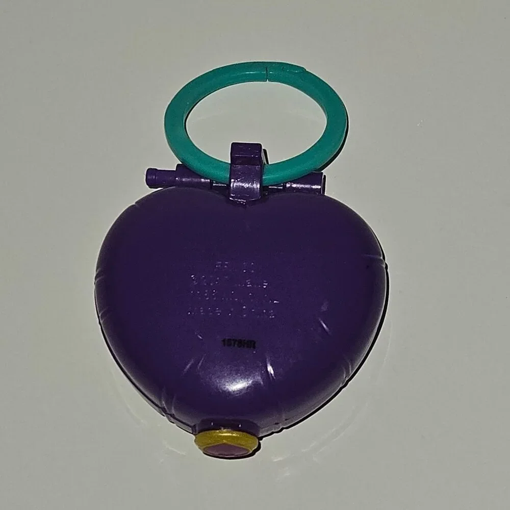 Mattel Mini Polly Pocket World Purple Heart Compact Pink Scooter Lot AS IS READ
